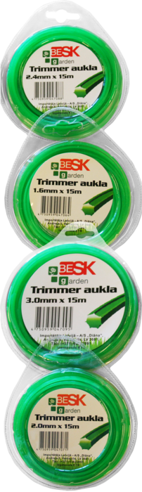 BESK Trimmera aukla 1.6mm*15m daudz