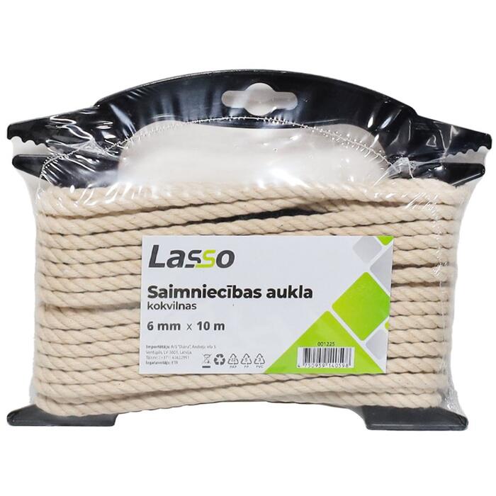 Lasso Aukla saimniecības 6mm 10m kokvilna