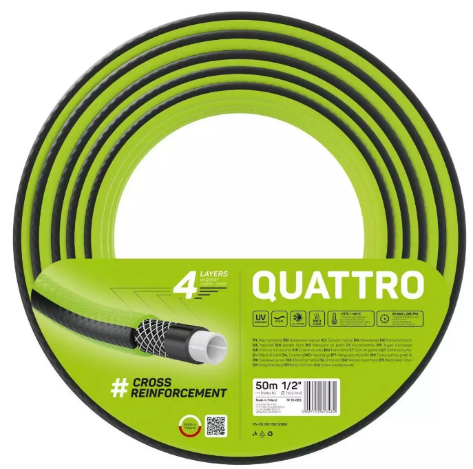 Cellfast Laistīšanas šļūtene Quattro 1/2" 50 m (5907512603482)