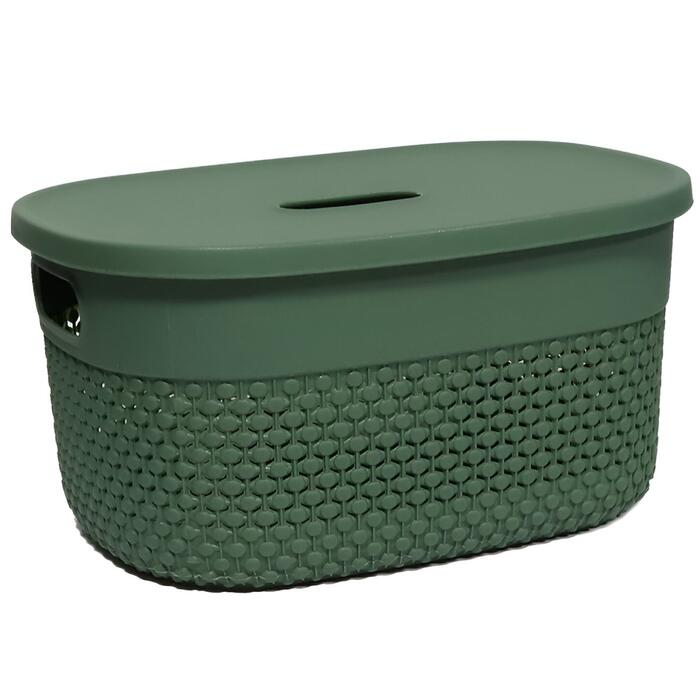 ArtFlow Grozs ar vāku Deny 23x17x12cm, zaļš (4750959133552)