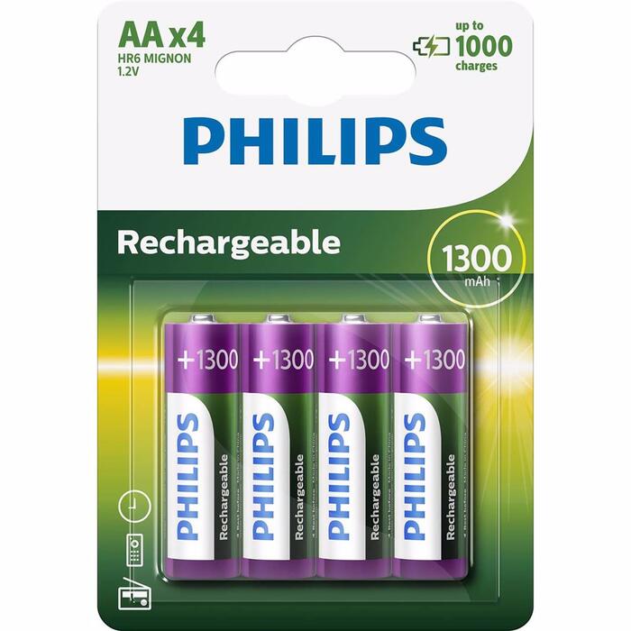 Philips Baterija lādējama AA 4gb (8710895962926)