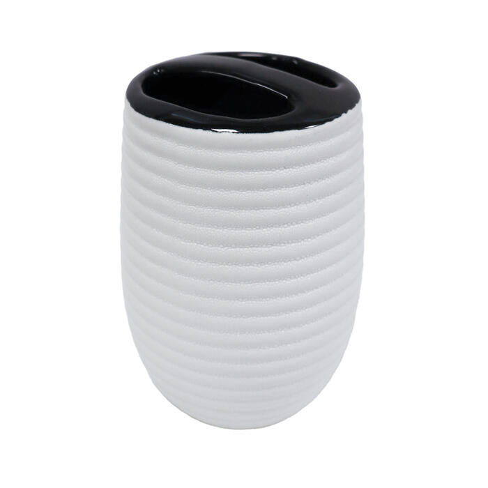 BESK Zobu birstes trauks balts, keramika (4750959136683)