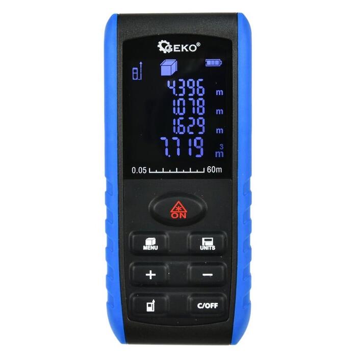 GEKO Tālmērs lāzera 60m LCD HD