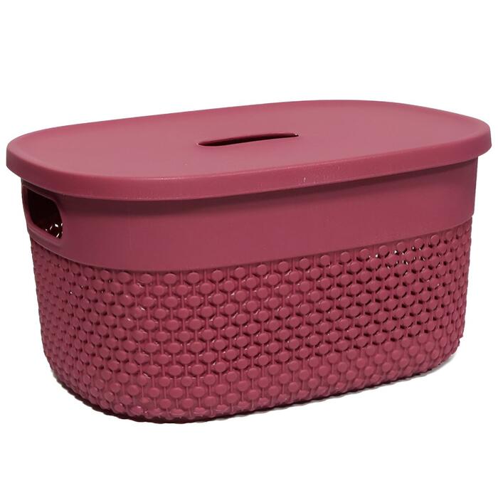 ArtFlow Grozs ar vāku Deny 23x17x12cm, sarkans (4750959133613)