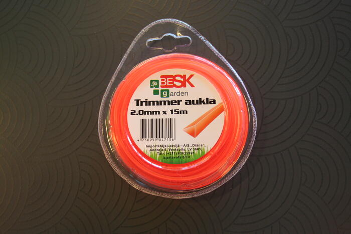 BESK Trimmera aukla 2.0mm*15m trīsstūris