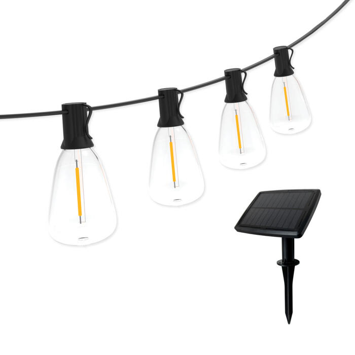 ArtFlow Dekoratīva lampu virtene ar saules bat., 14.63m, E12x15gb, s.balta (4750959136423)