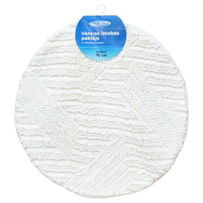 Baltic Aqua Vannas istabas paklājiņš D70cm Square, balts (4750959154267)