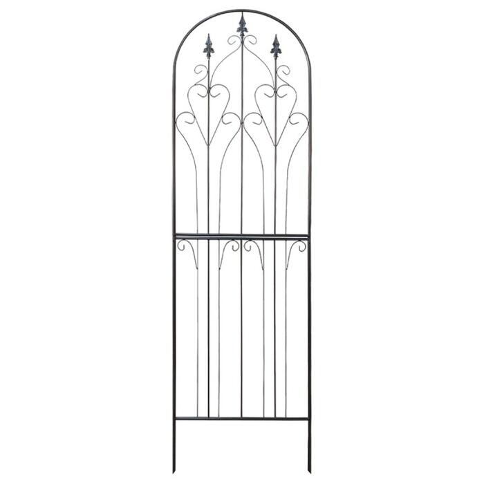 BESK Dekoratīvs režģis metāla 65x220cm, melns (4750959154502)