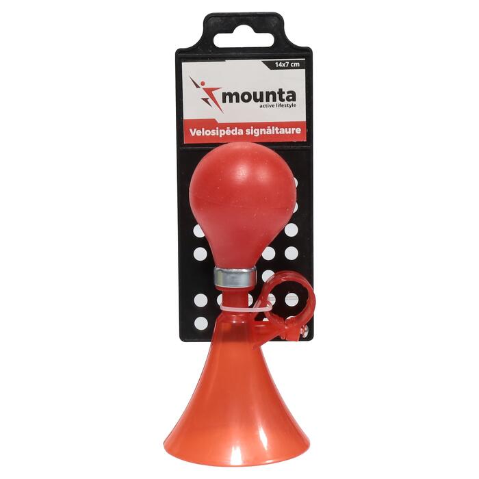 MOUNTA Velosipēda signāltaure 14x7cm sarkana (4750959128350)