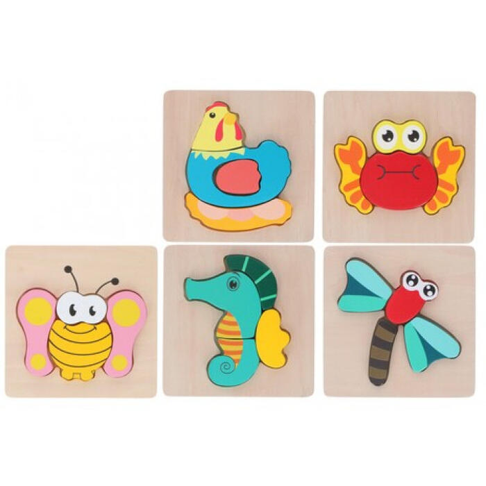 Marionette Wooden Toys Puzle koka Dzīvnieciņi