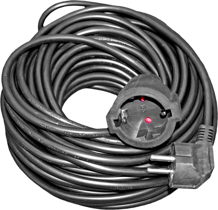 BESK Pagarinātājvads 20m a/z 3Gx1.0mm melns (4750959023914)