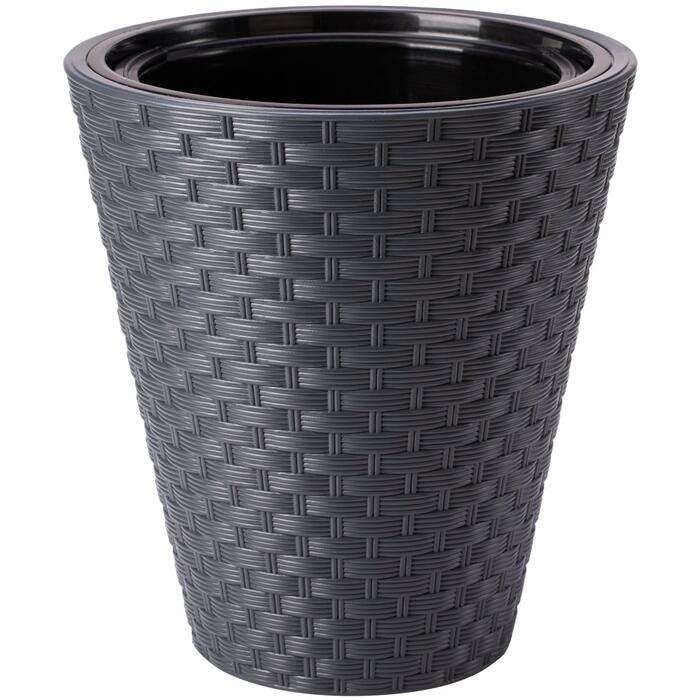 FORM PLASTIC Puķu pods Rattana 40cm, pelēks (5907474355511)