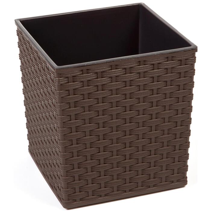 LAMELA Puķu pods Juka rattan 400x400mm, t.brūns (5900119835973)