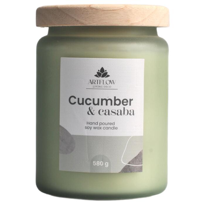 ArtFlow Aromātiskā svece CUCUMBER & CASABA 580gr, +/- 60h (4750959136300)