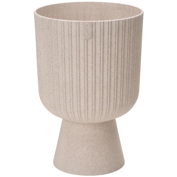 FORM PLASTIC Puķu pods Keli Mika 18cm, Eco Wood balts (5907474368061)