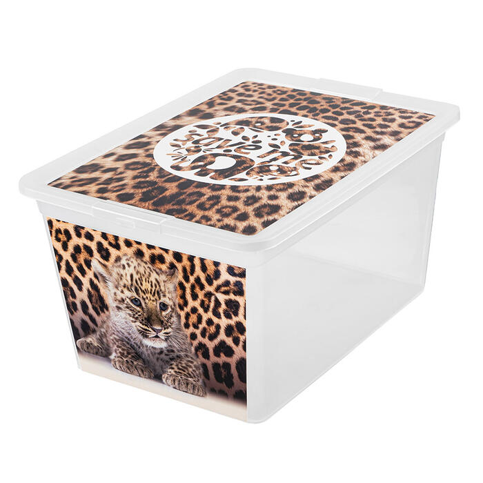 Branq Uzglabāšanas kaste 30L X box deco pantera (5901098733076)