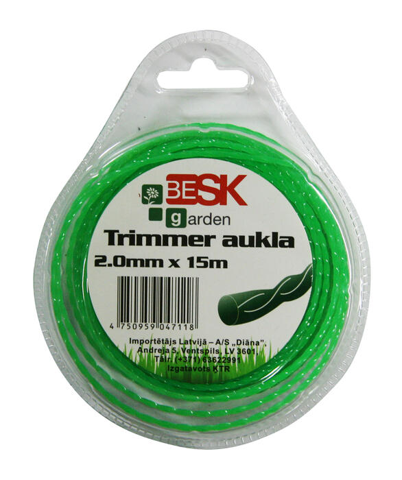 BESK Trimmera aukla 2.0mm*15m twist