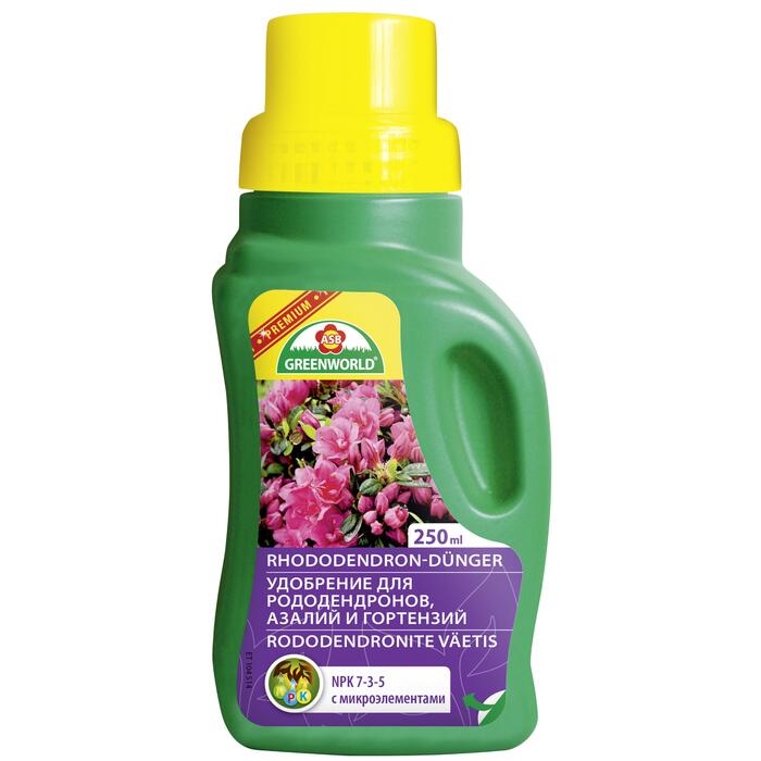 Greenworld Mēslojums rododendriem, hortenzijām 0.25L