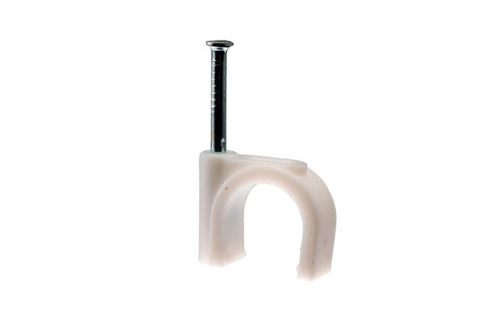 Pawbol Kabeļklipsis 4mm balts (100) 1gb