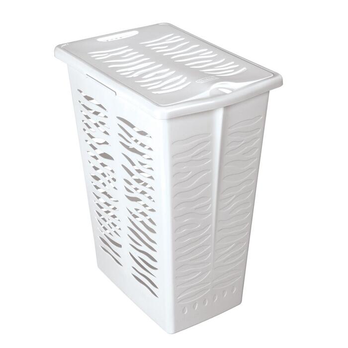 Branq Veļas grozs 30L Zebra balts