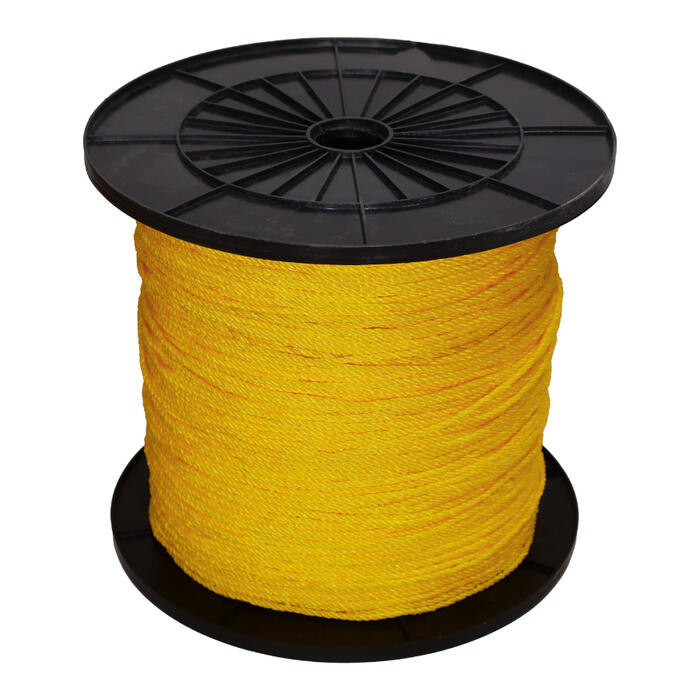 Lasso Aukla 3mmx1500m polipropilēna dzeltena 1m (4750959128886)