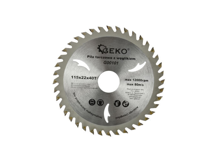 GEKO Zāģripa D115x22mm 40 zobi Geko (5901477100772)