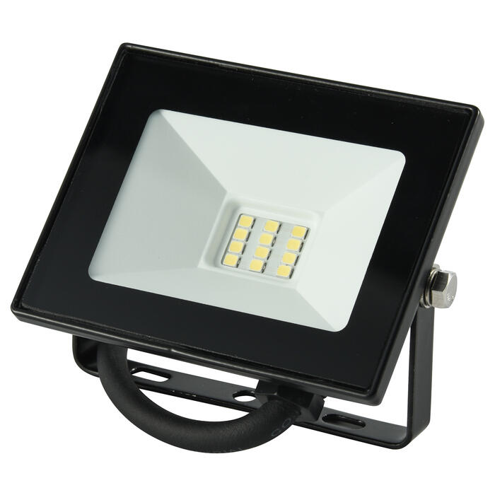 BESK Prožektors LED 10W/IP65 melns ECO