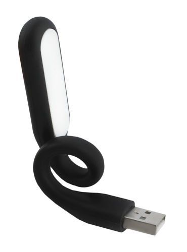 Силиконовая лампа USB - черная (P3184)