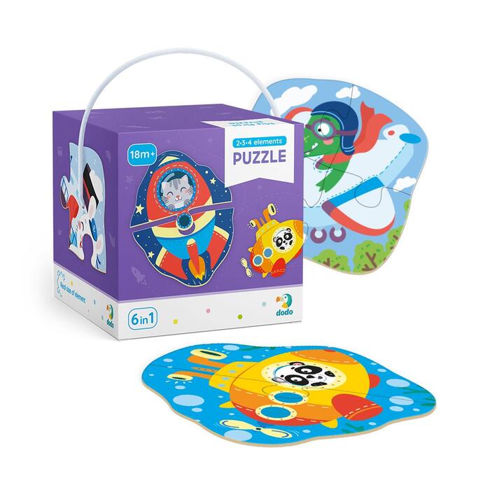 Dodo Mazuļu rotaļlietas Puzle Transports 2-3-4