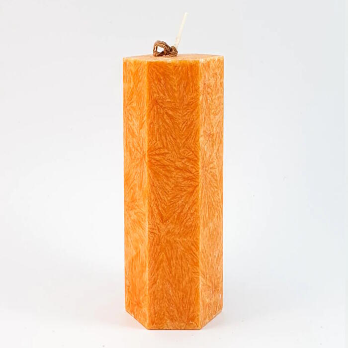 Baltic Candles "Lace Candle" Кристаллический стеариновый цилиндр / время сгорания 38h (50x200mm) Orange (39079)