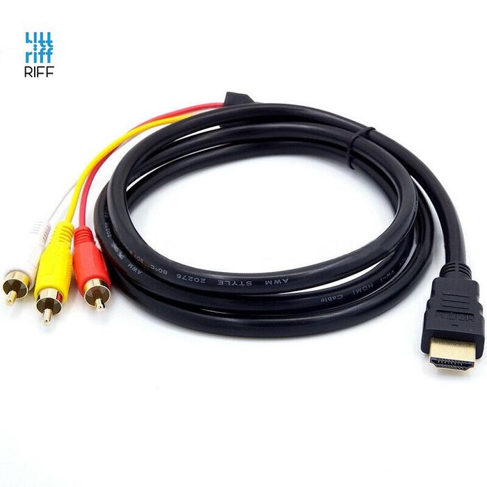 Riff HDMI A Male-3 RCA audio