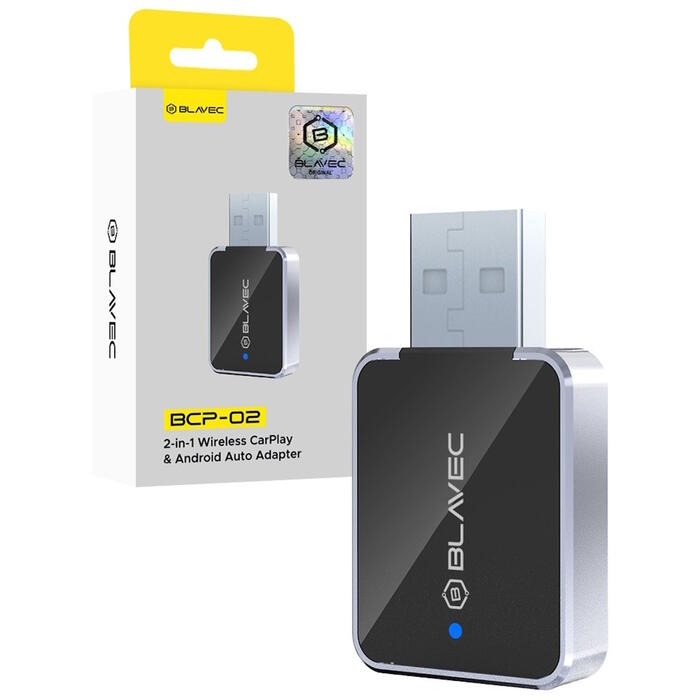 Blavec BCP-02 bezvadu CarPlay/Android Auto adapteris