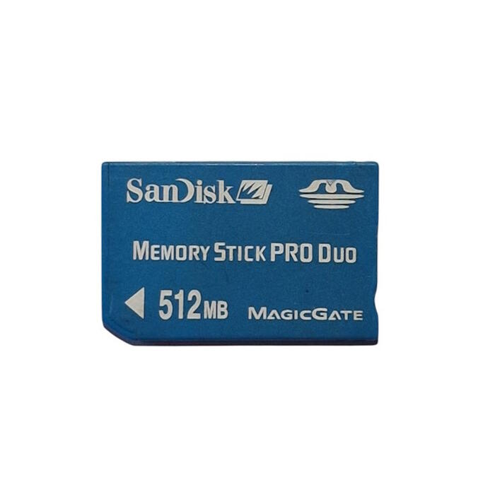 Sandisk Memory Stick Pro Duo Magicgate Карта памяти 512 МБ б/у протестирована отформатирована Bulk (PS-M-SD-MSPD-512)