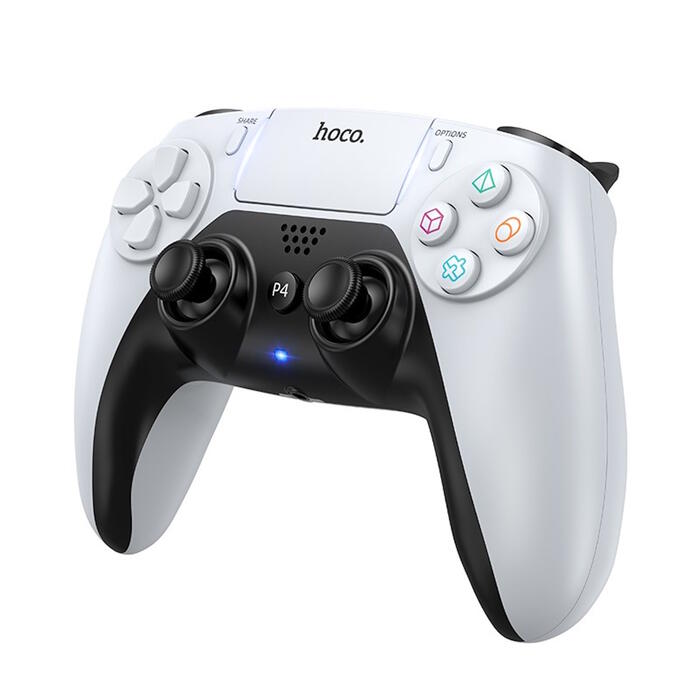 Hoco GA1 Bezvadu spēļu kontrolieris priekš PlayStation PS5 PS4 PC White (GA1)