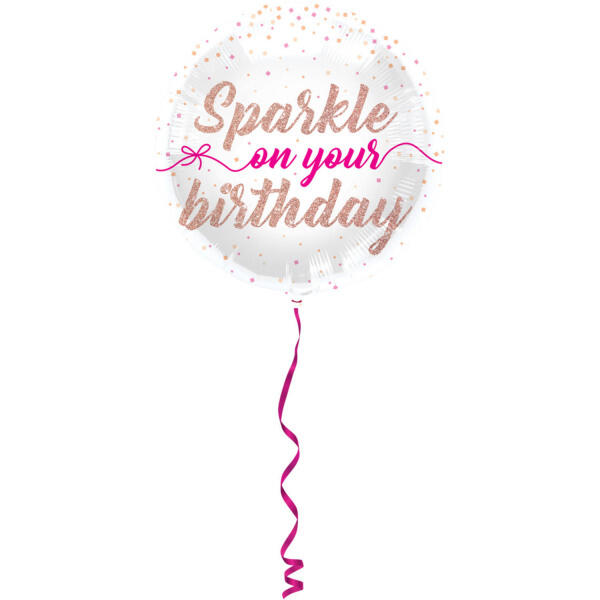 Folat Folija gaisa balons "Sparkle on your birthday" 45cm (64380)