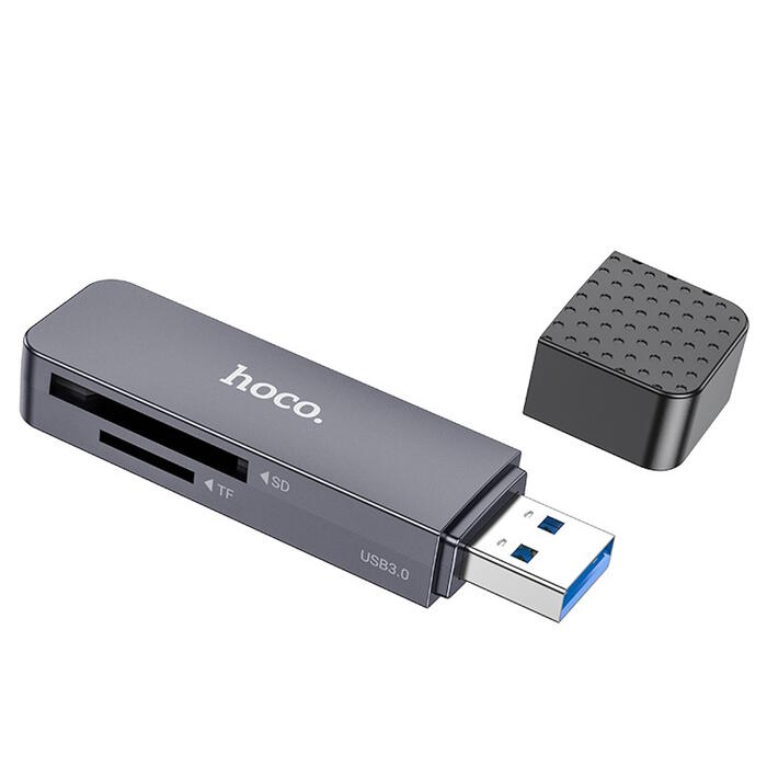 Hoco HB45 2в1 Устройство чтения карт памяти с разъемами USB-C / USB-A и USB2.0 (HB45)