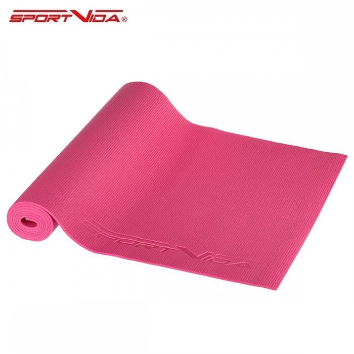 SportVida NBR 4мм Тонкий Нескольский коврик для тренировок Фитнеса и Ийоги (173х61х0.4см) Розовый (SV-HK0049)