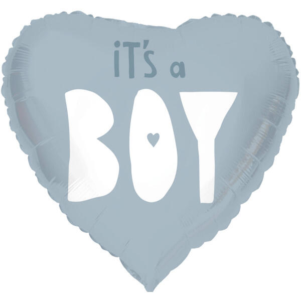 Folat Folija gaisa balons Heart shaped "It's a Boy" 45cm (67955)