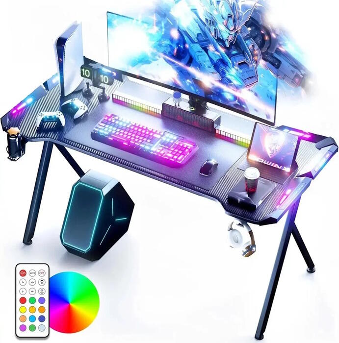 DOWINX RGB Игровой стол для компьютера (122x60X75cm) + Пульт (LS-GD-LED48BK)