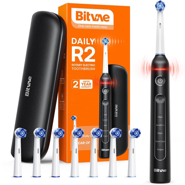 Bitvae R2 elektriskā zobu birste x8