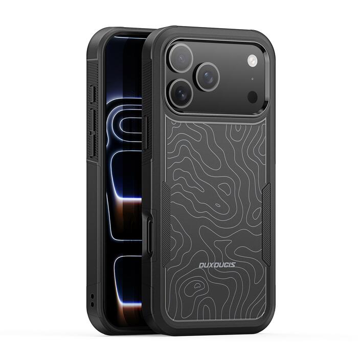 Dux Ducis Shld чехол для iPhone 17 Pro Max / iPhone 18 Pro Max Contour pattern (DU-SHLD-17PMA-BK)