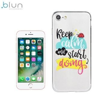 Blun ART Супер тонкий TPU  задний чехол-крышка с картинкой для Apple iPhone 7 / 8 / iPhone SE (2020) Keep calm (BL-ART-IPH7-KC)