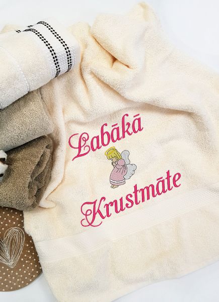 LUX frotē dvielis ar izšuvumu LABĀKĀ