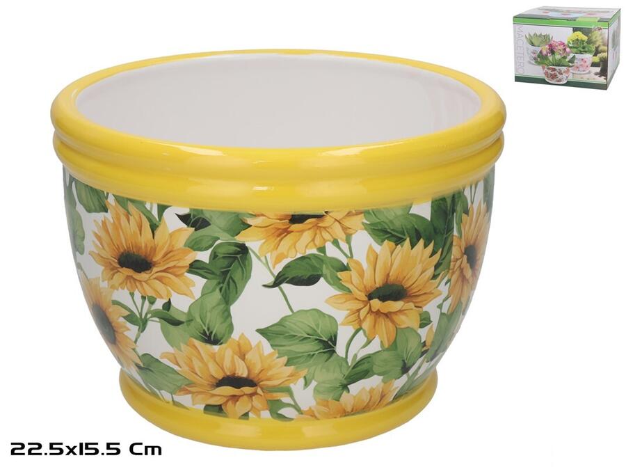 Цветочный горшок из доломита 22,5x22,5x15,5 см, GARDEN ENJOY (8445393428376)