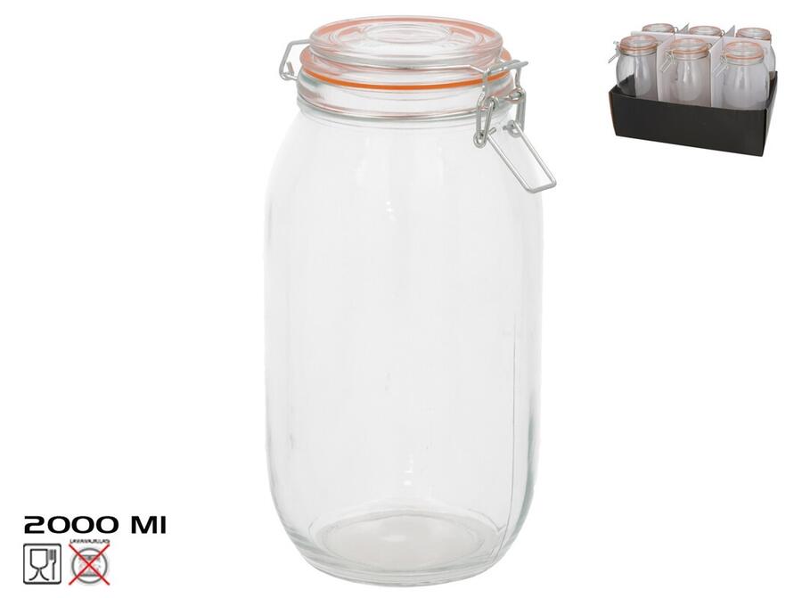 Hermētiska burka 2000 ml, 25 x 12 x 12 cm, KITCHEN&GO (8445393424361)