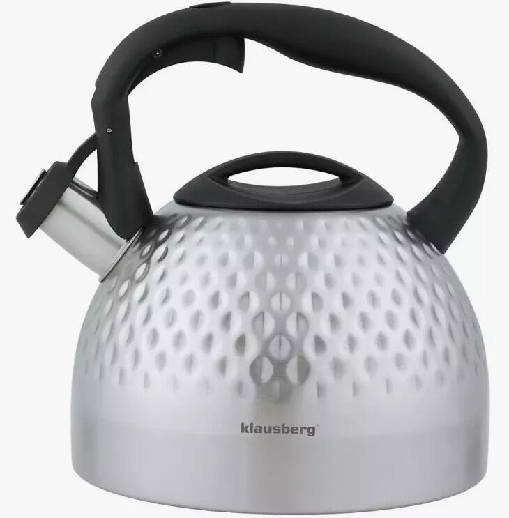 Tējkanna ar svilpi, 3l, tērauda krāsa