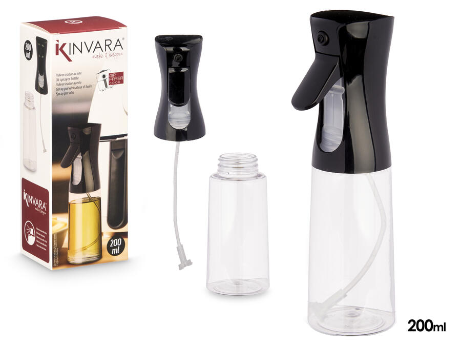Eļļas smidzinātājs, melns, 200ml, 20×5.8×7