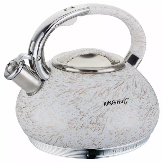 Традиционный чайник Kinghoff 3л бело-золотой, KH 1066 (KH 1066)