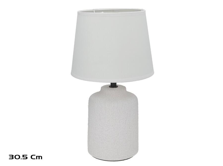 Keramikas galda lampa Papalu, balta, 18