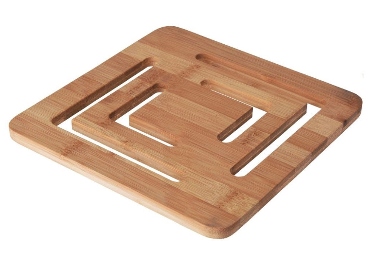 Paliktnis karstiem traukiem, bambusa, 20 x 20 cm, 121515 K, EXCELLENT HOUSEWARE (121515 K)